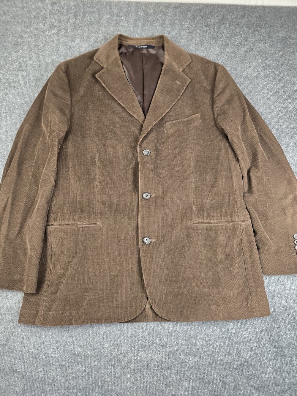 Grant Thomas Lord & Taylor Men’s L Brown Corduroy Blazer Sport Coat Cotton #981